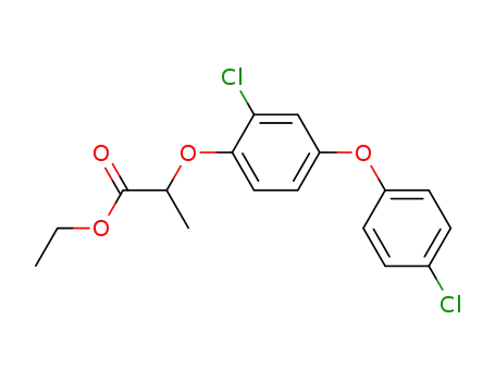 Propanoic acid, 2-[2-chloro-4-(4-chlorophenoxy)phenoxy]-, ethyl ester
