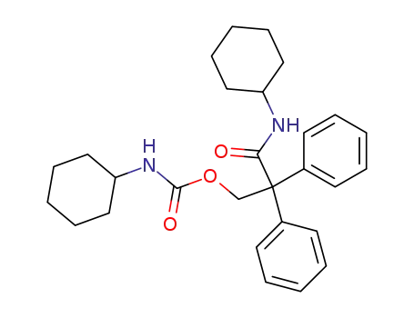 Molecular Structure of 49640-57-5 (Cyclohexyl-carbamic acid 2-cyclohexylcarbamoyl-2,2-diphenyl-ethyl ester)