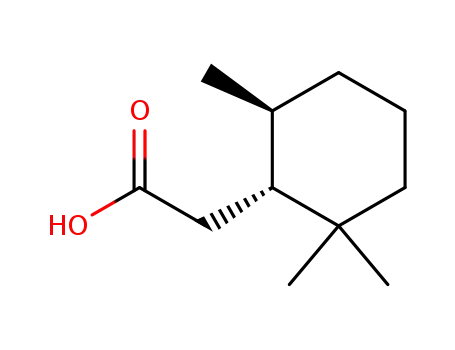 cis-1.1.5-Trimethylcyclohexyl-<sup>(6)</sup>-essigsaeure(rac)