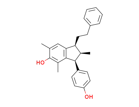 (1R*,2S*,3R*)-6-hydroxy-1-(4-hydroxyphenyl)-2,5,7-trimethyl-3-(2-phenylethyl)-2,3-dihydroindene