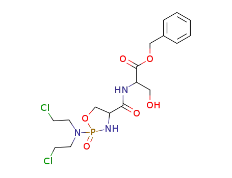 <i>N</i>-{(4Ξ)-2ξ-[bis-(2-chloro-ethyl)-amino]-2ξ-oxo-2λ<sup>5</sup>-[1,3,2]oxazaphospholidine-4<i>r</i>-carbonyl}-<i>DL</i>-serine benzyl ester