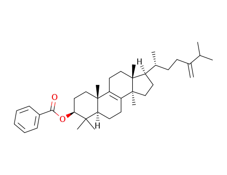Molecular Structure of 16763-86-3 (3β-benzoyloxy-(5α)-eburica-8,24(28)-diene)