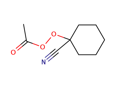 Molecular Structure of 58422-69-8 (Ethaneperoxoic acid, 1-cyanocyclohexyl ester)