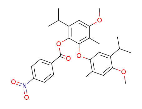 1-isopropyl-3-(5-isopropyl-4-methoxy-2-methyl-phenoxy)-5-methoxy-4-methyl-2-(4-nitro-benzoyloxy)-benzene