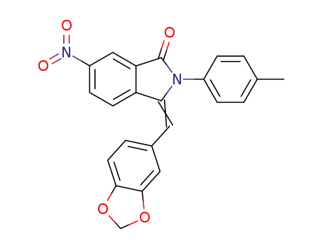 3-benzo[1,3]dioxol-5-ylmethylene-6-nitro-2-<i>p</i>-tolyl-2,3-dihydro-isoindol-1-one