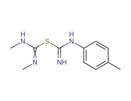 Molecular Structure of 46735-08-4 (Bis-<N-p-tolyl-N',N''-dimethyl-formamidino>-sulfid)
