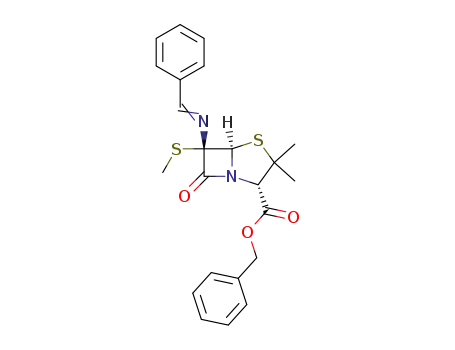 6β-benzylideneamino-6α-methylsulfanyl-penicillanic acid benzyl ester
