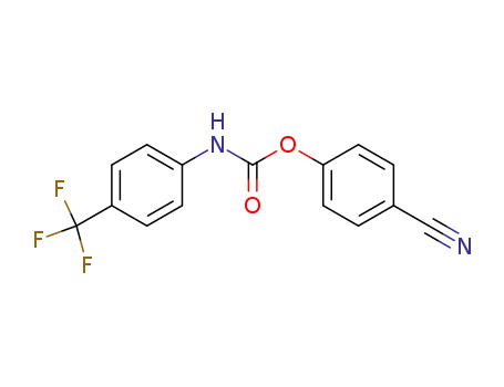 Molecular Structure of 23745-46-2 ((4-Trifluoromethyl-phenyl)-carbamic acid 4-cyano-phenyl ester)