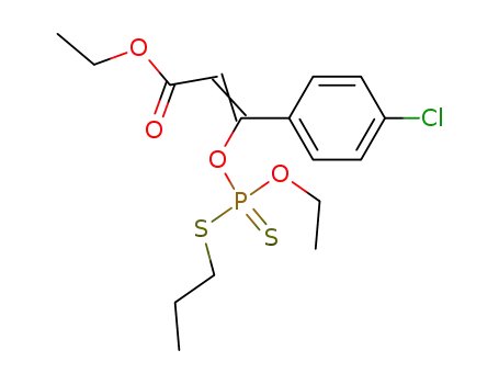 2-Propenoic acid,
3-(4-chlorophenyl)-3-[[ethoxy(propylthio)phosphinothioyl]oxy]-, ethyl
ester