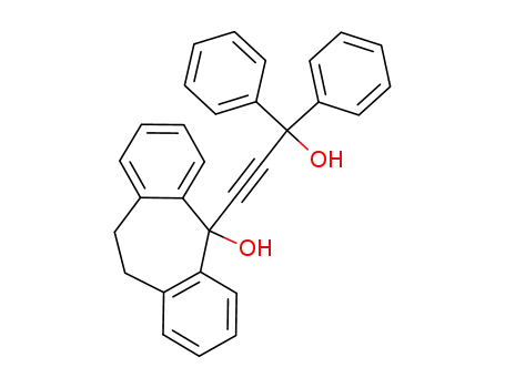 1,1-Diphenyl-3-<1-hydroxy-2,3:6,7-dibenzsuberyl-(1)>-propin-(2)-ol-(1)