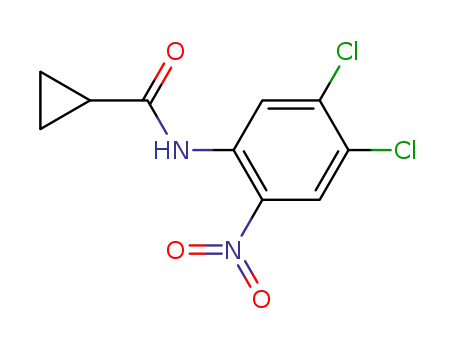 Molecular Structure of 23745-27-9 (Cyclopropanecarboxylic acid (4,5-dichloro-2-nitro-phenyl)-amide)