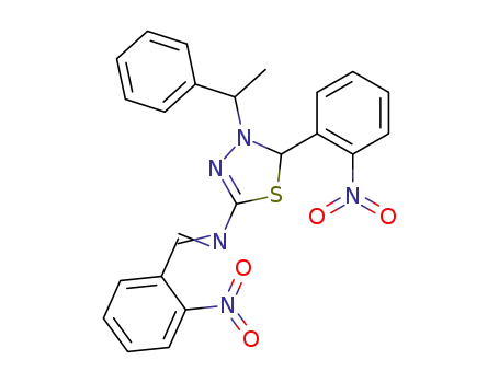 (2-nitro-benzylidene)-[5-(2-nitro-phenyl)-4-(1-phenyl-ethyl)-4,5-dihydro-[1,3,4]thiadiazol-2-yl]-amine
