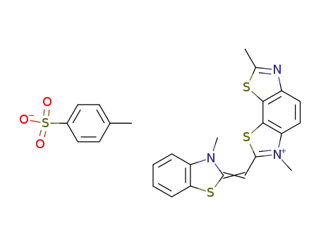 3,7-dimethyl-2-(3-methyl-3<i>H</i>-benzothiazol-2-ylidenemethyl)-benzo[1,2-<i>d</i>;4,3-<i>d</i>']bisthiazolium; toluene-4-sulfonate