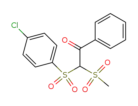Molecular Structure of 61053-52-9 (Ethanone, 2-[(4-chlorophenyl)sulfonyl]-2-(methylsulfonyl)-1-phenyl-)