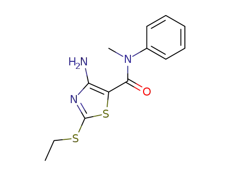 Molecular Structure of 63238-16-4 (5-Thiazolecarboxamide, 4-amino-2-(ethylthio)-N-methyl-N-phenyl-)