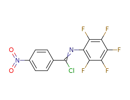 Molecular Structure of 120703-71-1 (4-Nitro-N-(2,3,4,5,6-pentafluoro-phenyl)-benzimidoyl chloride)