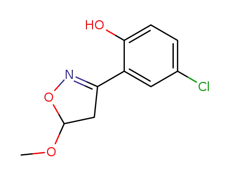 4-Chloro-2-(5-methoxy-4,5-dihydro-isoxazol-3-yl)-phenol