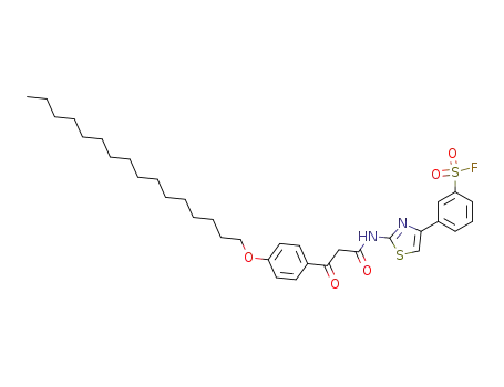 3-{2-[3-(4-hexadecyloxy-phenyl)-3-oxo-propionylamino]-thiazol-4-yl}-benzenesulfonyl fluoride