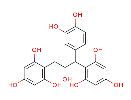 Molecular Structure of 113638-70-3 (1,3,5-Benzenetriol,
2,2'-[1-(3,4-dihydroxyphenyl)-2-hydroxy-1,3-propanediyl]bis-)