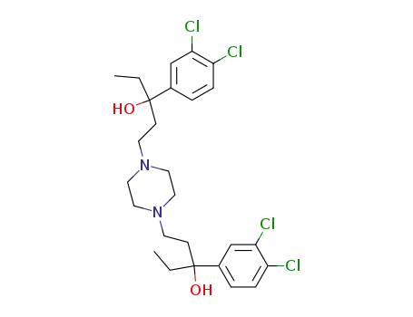 1,4-bis<3-(3,4-dichlorophenyl)-3-hydroxypentyl>piperazine