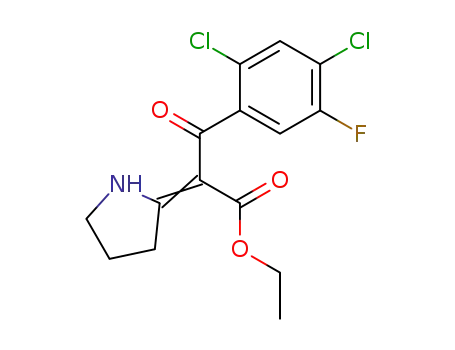 ethyl 2-(2,4-dichloro-5-fluorobenzoyl)-2-(2-pyrrolidylidene)-acetate