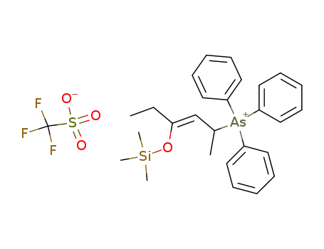 Trifluoro-methanesulfonate((Z)-1-methyl-3-trimethylsilanyloxy-pent-2-enyl)-triphenyl-arsonium;
