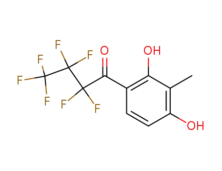 Molecular Structure of 65240-04-2 (1-Butanone, 1-(2,4-dihydroxy-3-methylphenyl)-2,2,3,3,4,4,4-heptafluoro-)