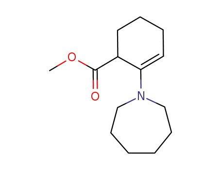 Molecular Structure of 98969-04-1 (methyl 2-(1-hexahydroazepinyl) 2-cyclohexenecarboxylate)