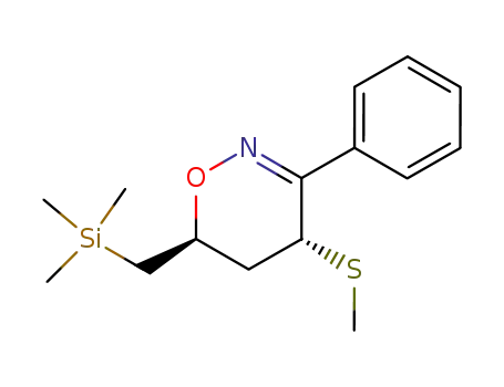 trans-4-Methylthio-5,6-dihydro-3-phenyl-6-<(trimethylsilyl)methyl>-4H-1,2-oxazine