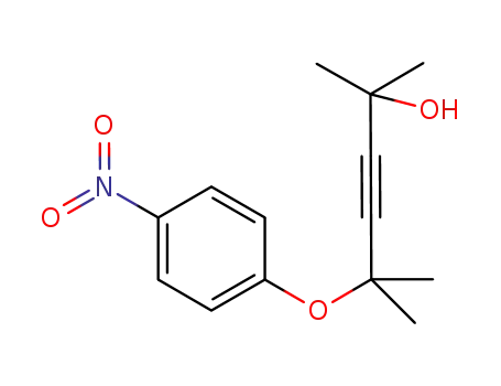 Molecular Structure of 682357-24-0 (3-Hexyn-2-ol, 2,5-dimethyl-5-(4-nitrophenoxy)-)