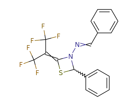 benzylidene-[2-phenyl-4-(2,2,2-trifluoro-1-trifluoromethyl-ethylidene)-[1,3]thiazetidin-3-yl]-amine