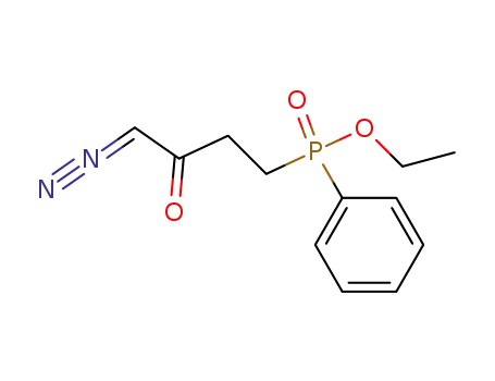 Molecular Structure of 60705-79-5 (Phosphinic acid, (4-diazo-3-oxobutyl)phenyl-, ethyl ester)