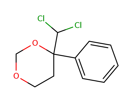 Molecular Structure of 113714-02-6 (1,3-Dioxane, 4-(dichloromethyl)-4-phenyl-)