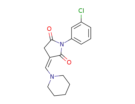 2,5-Pyrrolidinedione, 1-(3-chlorophenyl)-3-(1-piperidinylmethylene)-