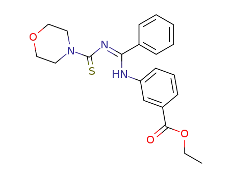 3-({[(Z)-Morpholine-4-carbothioylimino]-phenyl-methyl}-amino)-benzoic acid ethyl ester