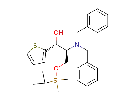 (1R,2S)-3-(tert-Butyl-dimethyl-silanyloxy)-2-dibenzylamino-1-thiophen-2-yl-propan-1-ol