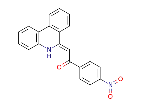 Molecular Structure of 134304-64-6 ((Z)-5,6-Dihydro-6-(4'-nitrobenzoylmethylene)phenanthridine)