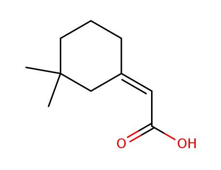 Molecular Structure of 30346-24-8 (3,3-Dimethyl-Z-cyclohexylidenessigsaeure)