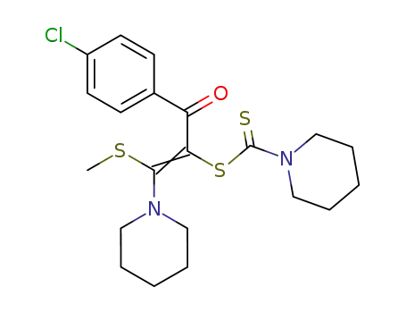 Piperidine-1-carbodithioic acid (Z)-1-(4-chloro-benzoyl)-2-methylsulfanyl-2-piperidin-1-yl-vinyl ester