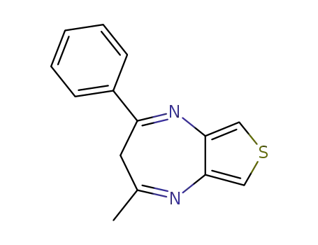 Molecular Structure of 90070-20-5 (3H-Thieno[3,4-b][1,4]diazepine, 2-methyl-4-phenyl-)