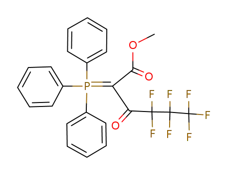 Molecular Structure of 83961-55-1 (Hexanoic acid,
4,4,5,5,6,6,6-heptafluoro-3-oxo-2-(triphenylphosphoranylidene)-, methyl
ester)