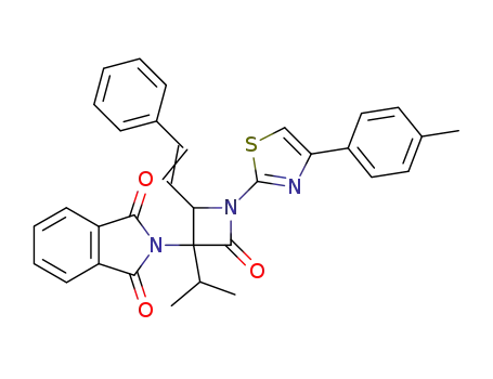 <i>N</i>-[3-isopropyl-2-oxo-4-styryl-1-(4-<i>p</i>-tolyl-thiazol-2-yl)-azetidin-3-yl]-phthalimide