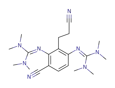 2,4-Bis<bis(dimethylamino)methylenamino>-3-(2-cyanethyl)benzonitril