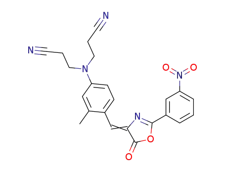 3,3'-{3-methyl-4-[2-(3-nitro-phenyl)-5-oxo-oxazol-4-ylidenemethyl]-phenylazanediyl}-bis-propionitrile