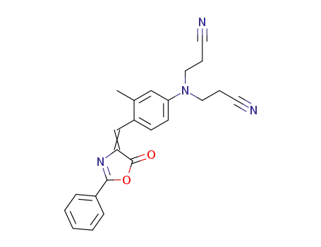 3,3'-[3-methyl-4-(5-oxo-2-phenyl-oxazol-4-ylidenemethyl)-phenylazanediyl]-bis-propionitrile
