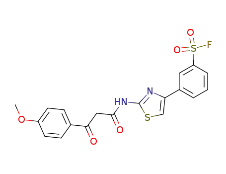 3-{2-[3-(4-methoxy-phenyl)-3-oxo-propionylamino]-thiazol-4-yl}-benzenesulfonyl fluoride