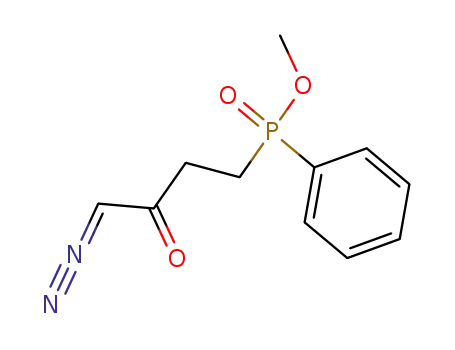 Molecular Structure of 60705-78-4 (Phosphinic acid, (4-diazo-3-oxobutyl)phenyl-, methyl ester)