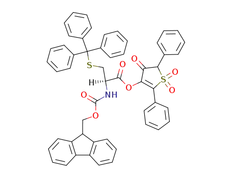 L-Cysteine, N-[(9H-fluoren-9-ylmethoxy)carbonyl]-N-(triphenylmethyl)-,
4,5-dihydro-4-oxo-2,5-diphenyl-3-thienyl ester, S1,S1-dioxide