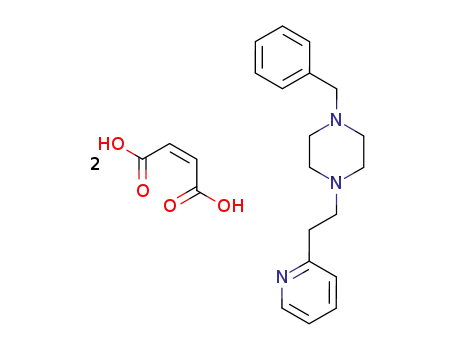 Molecular Structure of 90125-82-9 (Piperazine, 1-(phenylmethyl)-4-[2-(2-pyridinyl)ethyl]-,
(2Z)-2-butenedioate (1:2))
