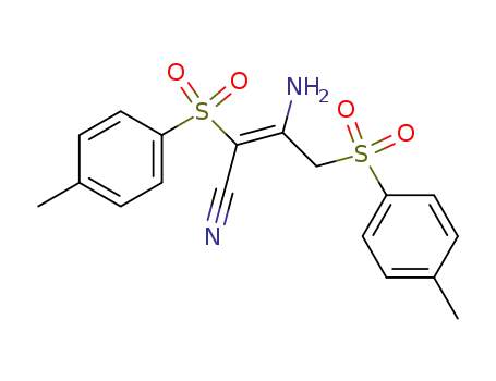 Molecular Structure of 94143-05-2 (2-Butenenitrile, 3-amino-2,4-bis[(4-methylphenyl)sulfonyl]-, (Z)-)